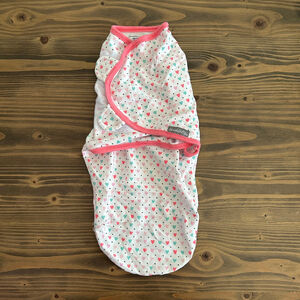 SwaddleMe Baby Sleep Sack SM/MD White Pink Heart Print Cotton